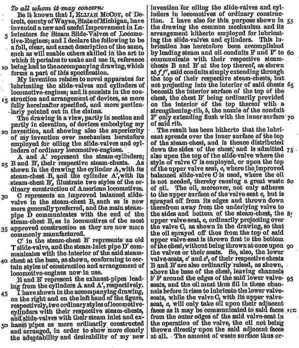 Lubricator patent 363,529 page 1