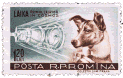 Laika - Roumanian stamp